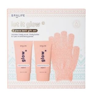 Spalife Let It Glow Bath Gift Set 3-Piece Pink